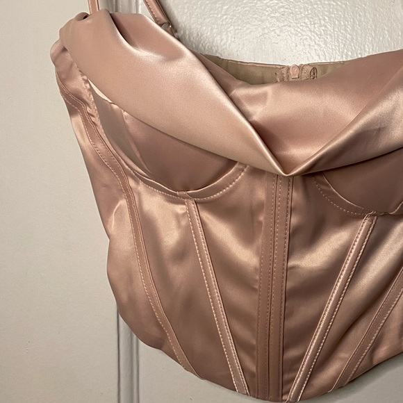 Blush Pink Corset Style Top - Picture 1 of 6